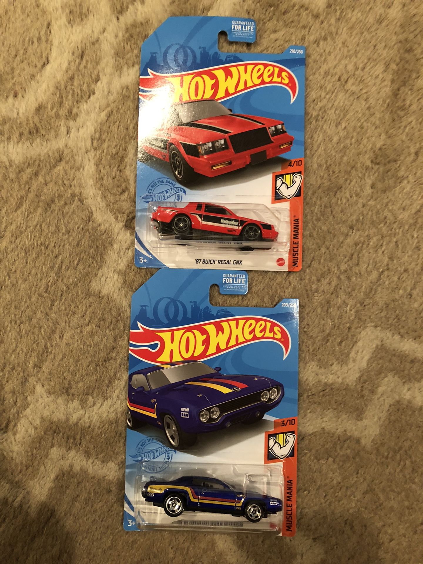 Hotwheels Buick regal and Plymouth Rd., Runner