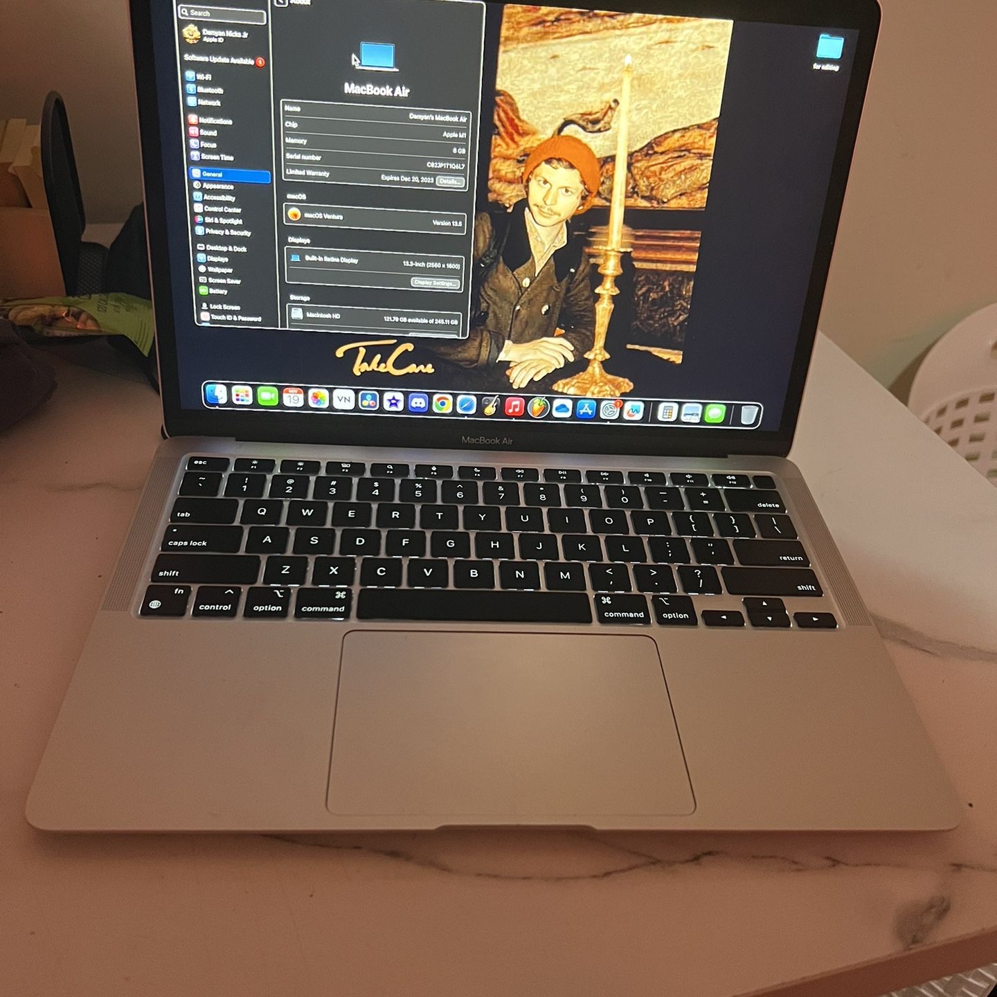 2021 Silver MacBook Air M1 Chip