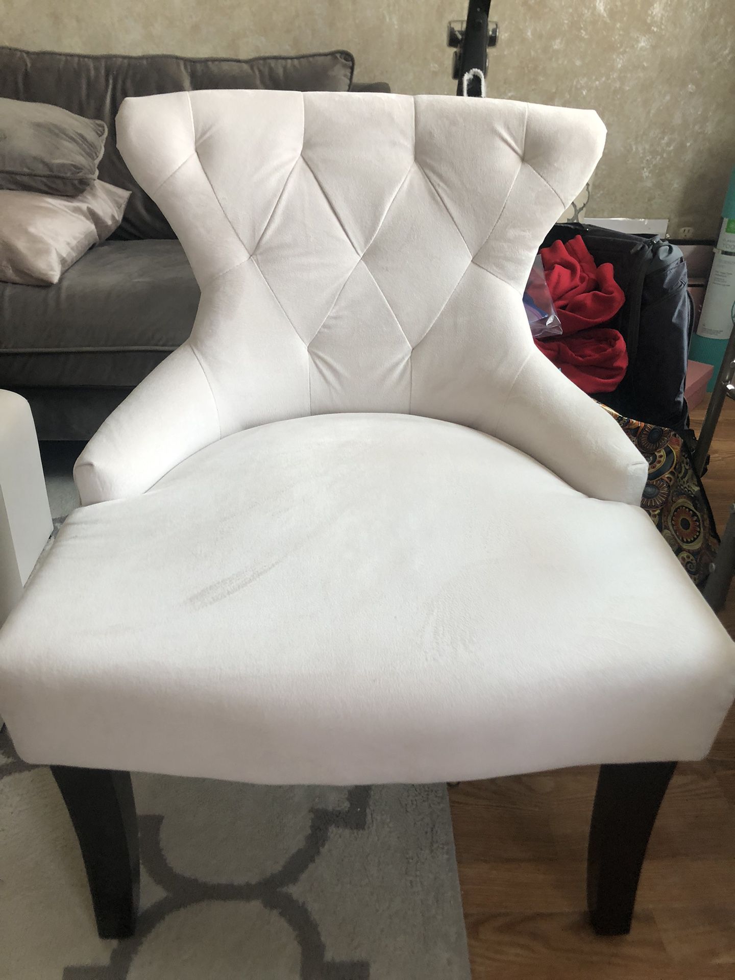 White Wing Back Chair (2)