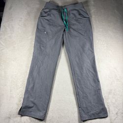 Figs Pants Scrubs Women’s Size Small Gray Wide Leg Technical Collection #2A