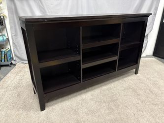 Espresso 7-Shelf Low Bookcase