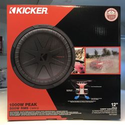 Kicker 12” Subwoofer CompR Brand New 150 Each 48CWR124