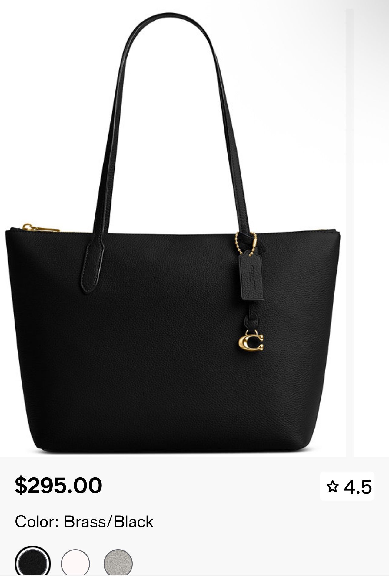 Coach, Bella, Leather Pebble Tote