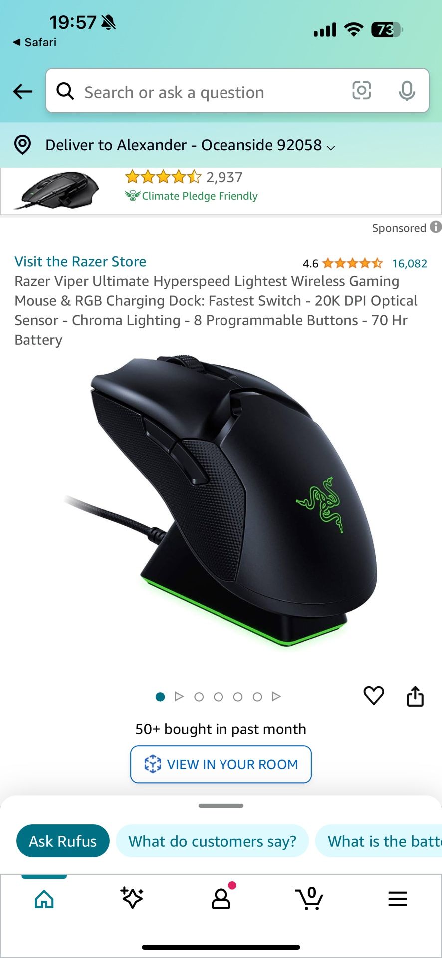 Razer Viper Wireless Gaming Mouse