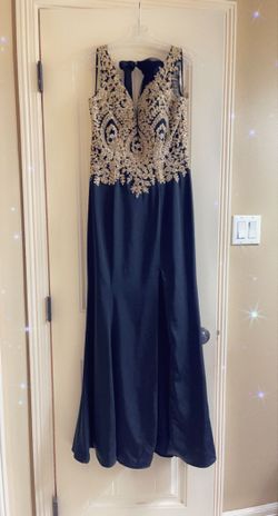 Black and Gold Evening Gown