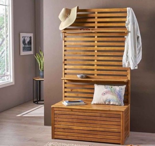 Teak Wood Hall Tree