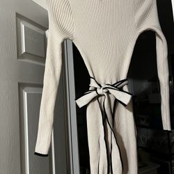 Mock Wrap Sweater Dress (XS) 