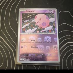 Pokémon Munna Master Ball Pattern 035/086 Sv: Black Bolt Holo Basic HP70