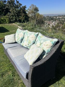 Outdoor Wicker Couch Sofa