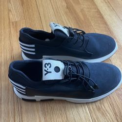 Rare New Adidas Y-3 Yohji Yamamoto Qasa Black White Casual Sneakers Size 8