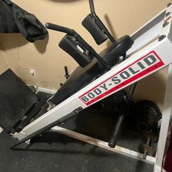 Body Solid Leg press And Hack Squat Machine Plus 1inch Thick Floor Mat