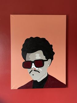 The Weeknd After House acrylic Painting 18” x 24” Canvas 