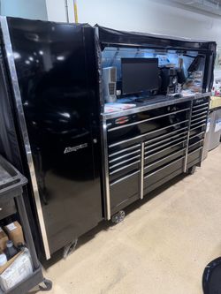 Snap-on Toolbox KRL1023APC Triple Bank with Top Hutch and Side Locker