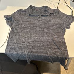 Michael Kors Polo Shirt Black/Grey Size Large