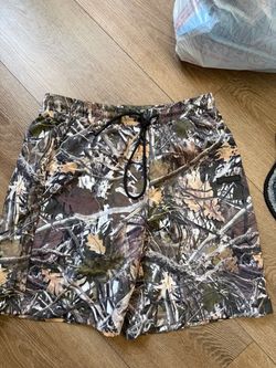 ⁠STREETEZ RealTree Camo Mesh Shorts Black Drawstring⁠
