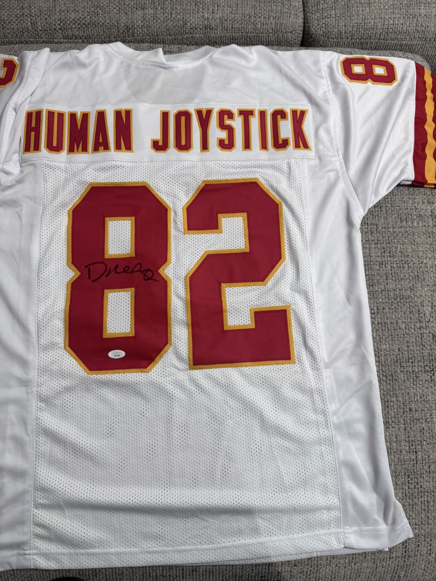 Dante Hall Signed Autograph Custom “Human Joystick” Jersey - JSA Coa Sticker Only - KC Chiefs