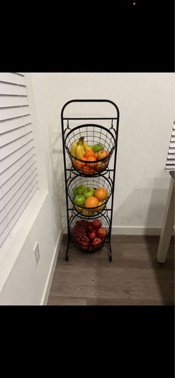 3 tier metal wire fruit basket