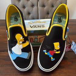 Vans x The Simpsons Classic Slip-On Homer and Bart Shoes