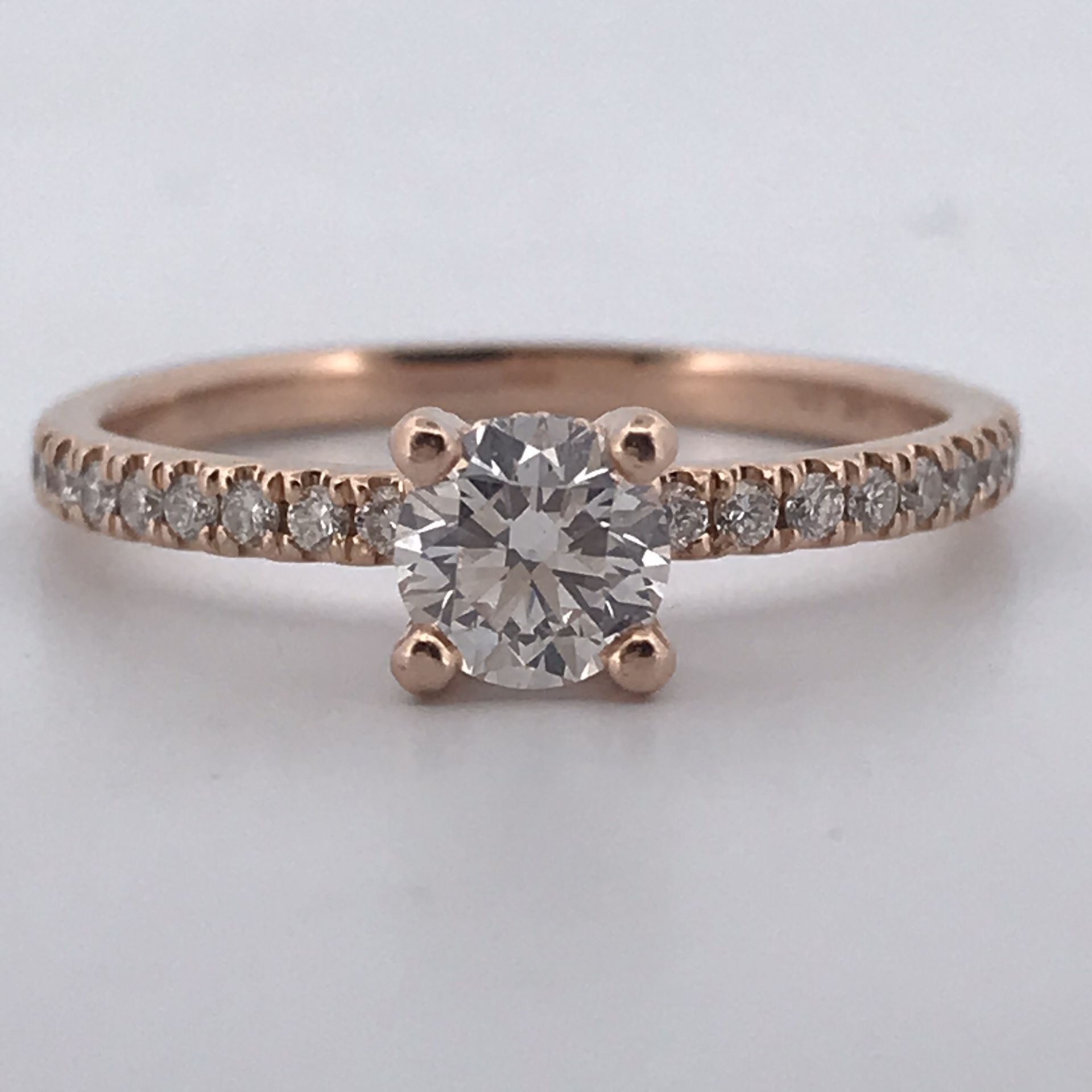 14k Rose gold gia 1.10ct D vvs1 diamond ring size 8.5