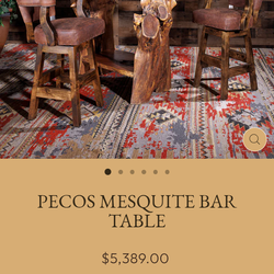 Nice wood table for that modern forest style