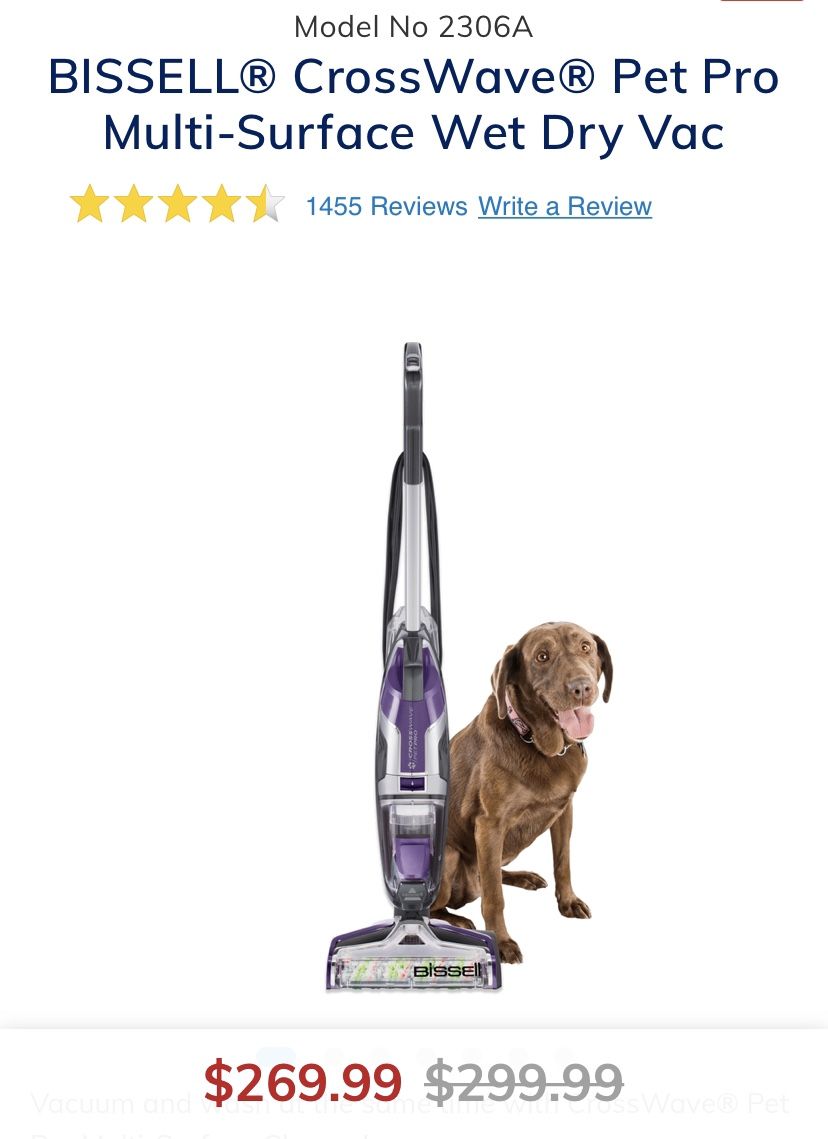 Bissell 2306 CrossWave Pet Pro Wet-Dry Vacuum Cleaner - Purple