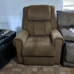 Brown  Color Power Lift Recliner W/Heat Message .N Pulse 