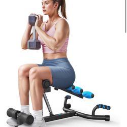 New Merach Adjustable Deep Squat Machine & Push Up Exercise Gym Machine in Black/Blue 