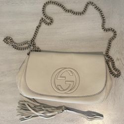 Gucci Cellarius Calfskin Medium Soho Flap Crossbody Ivoire