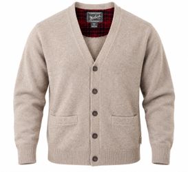 Woolrich Men’s XL Merino Wool Cardigan Dark Shale Heather Button Front Sweater