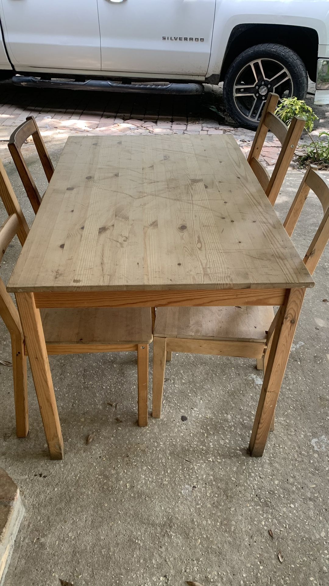 Wooden Table And Chairs
