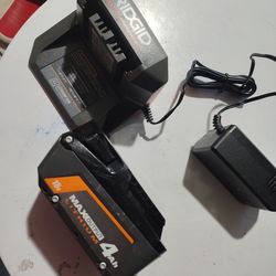 Ridgid battery and charger