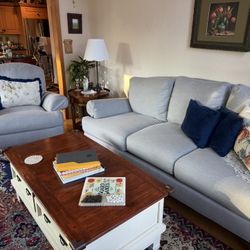 Ethan Allen Couch Set  With Chair And Couch 
