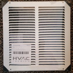 HVAC DUCT COVER - 12" X 12" PREMIUM RETURN GRILLE/ALLOY STEEL - WHITE