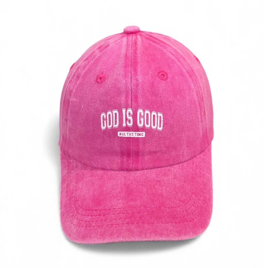 God Is Good Woman’s Pink Baseball Cap