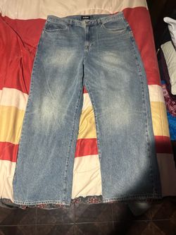 Blue baggy jeans