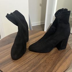 Suede Heel Boots Size 9.5
