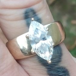 14k Marquise Diamond Ring