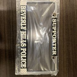 Brand New Beverly Hills Police Supporter License Plate Frame 