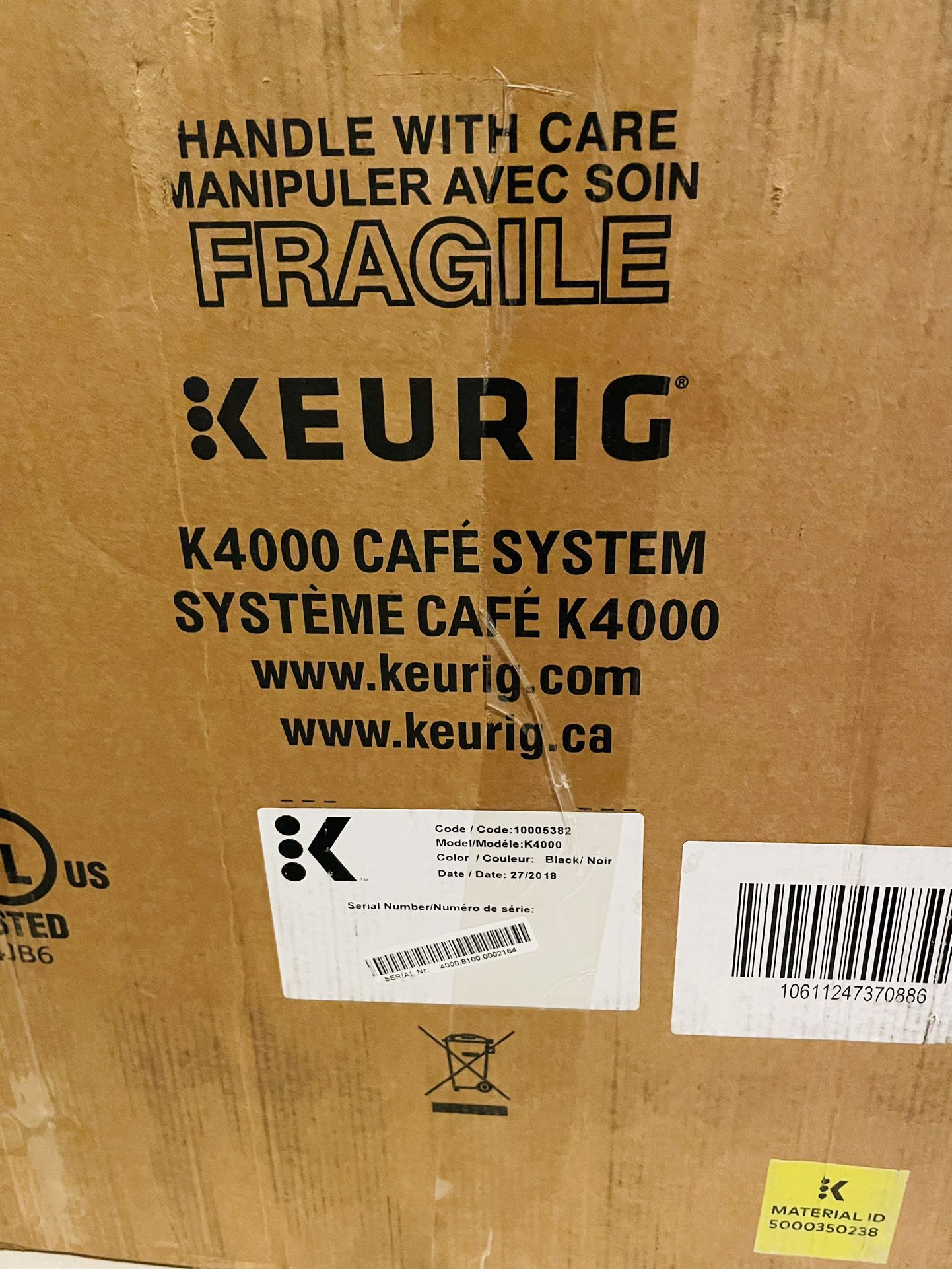KEURIG K4000 Commercial CAFE SYSTEM