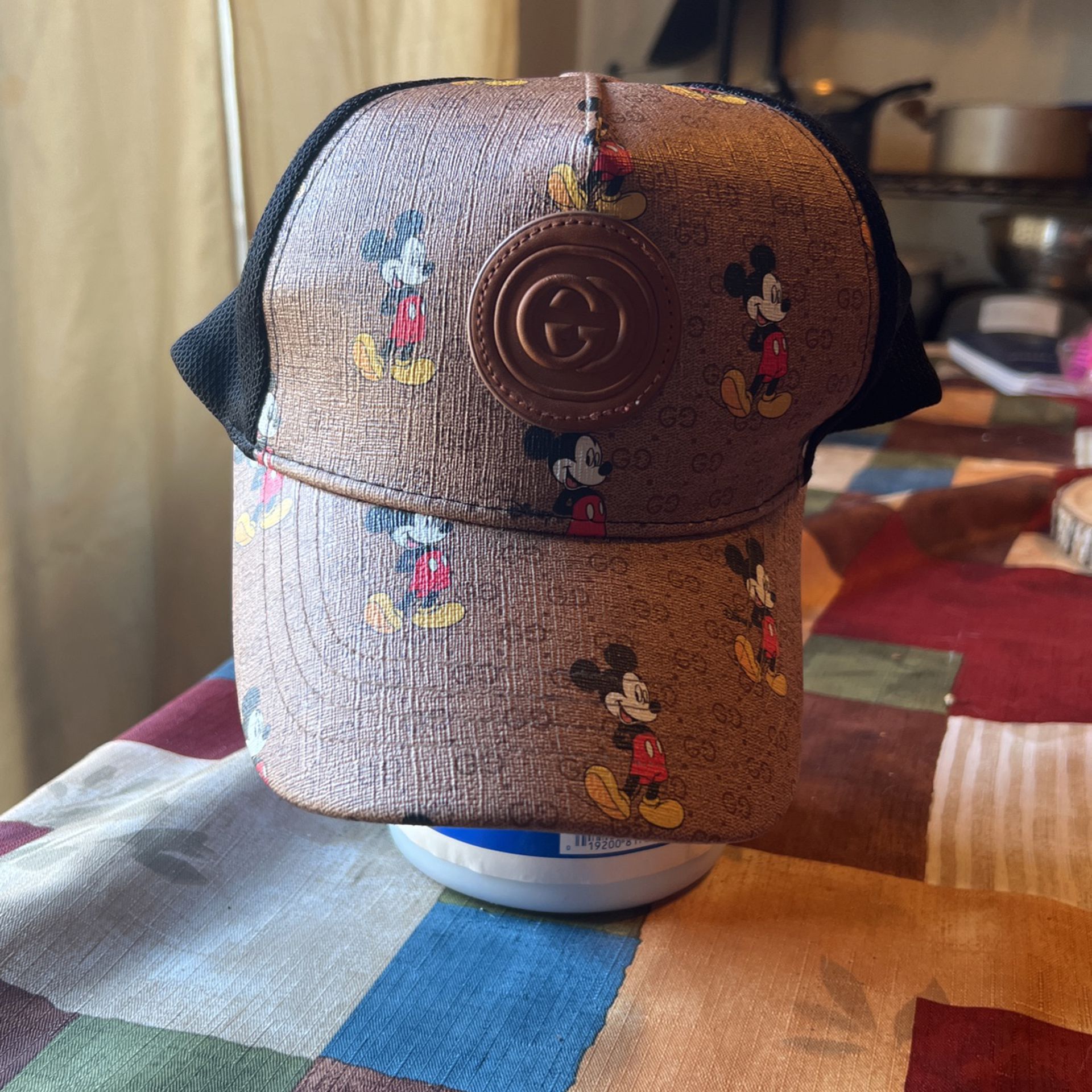 GUCCI x Disney collaboration Mickey Mouse GG mesh cap hat accesory