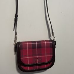 Kate Spade Plaid Saddle Bag