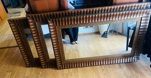 3 identical mirrors Small, Medium & Large