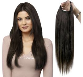 16” 5x8 U Part Hair Topper Wiglet In Brown