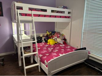 Twin over Full bunk bed with Desk