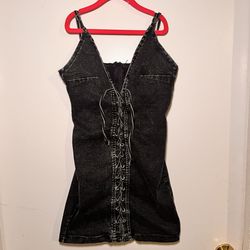 Alt Black Ash Grey Denim Dress 