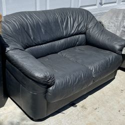 Leather Couch Sofa Small 