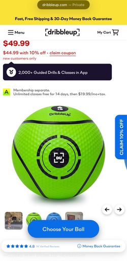 Dribbleup smart 6lb weight ball