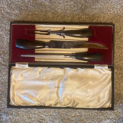 Cutlass Leppington Knife Carving Set Sheffield England Vintage Collectors 