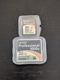 Lexar Professional 32gb SD + UDMA Cards
