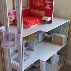 Rainbow High House Playset 3 Story Wood Doll House(4Ft Tall & 3 Ft Wide